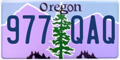 OR license plate 977QAQ