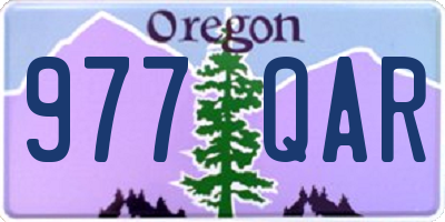 OR license plate 977QAR