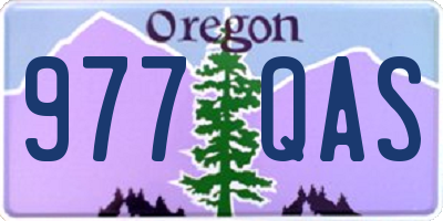OR license plate 977QAS