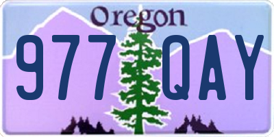 OR license plate 977QAY