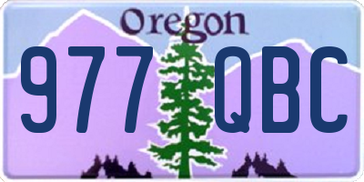 OR license plate 977QBC