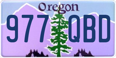 OR license plate 977QBD
