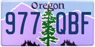OR license plate 977QBF