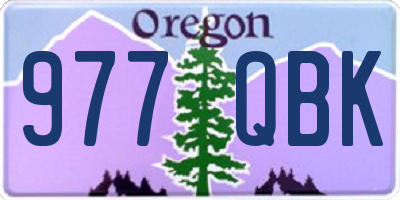 OR license plate 977QBK