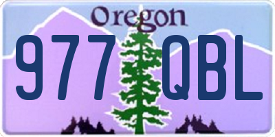 OR license plate 977QBL