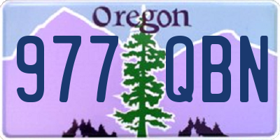 OR license plate 977QBN
