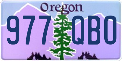 OR license plate 977QBO