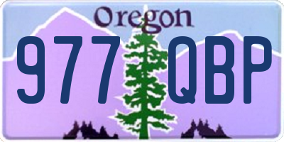 OR license plate 977QBP