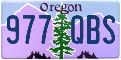 OR license plate 977QBS