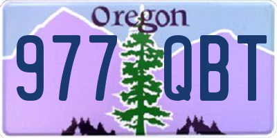OR license plate 977QBT