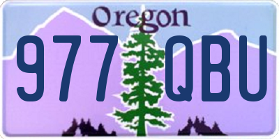 OR license plate 977QBU