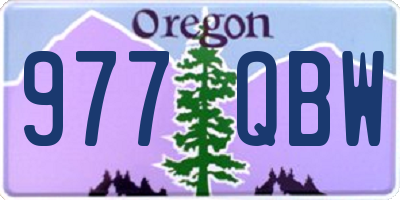 OR license plate 977QBW