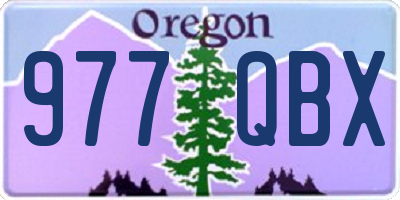 OR license plate 977QBX