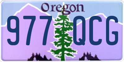 OR license plate 977QCG