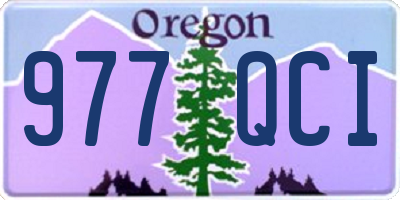 OR license plate 977QCI