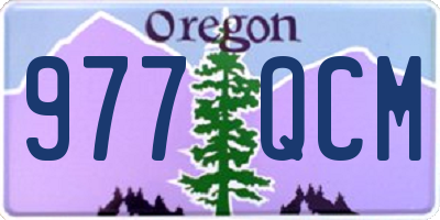 OR license plate 977QCM