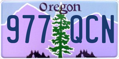 OR license plate 977QCN