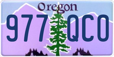 OR license plate 977QCO