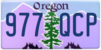 OR license plate 977QCP