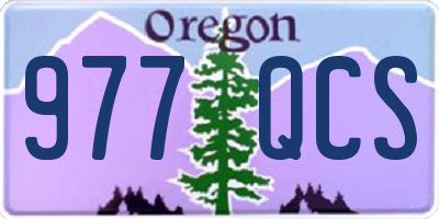 OR license plate 977QCS