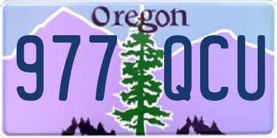 OR license plate 977QCU