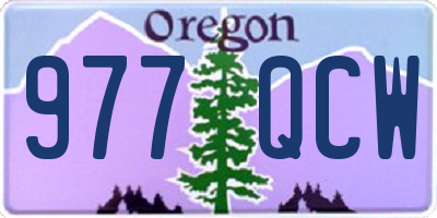 OR license plate 977QCW