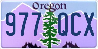 OR license plate 977QCX