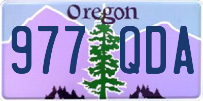 OR license plate 977QDA