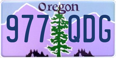 OR license plate 977QDG