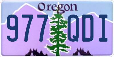 OR license plate 977QDI