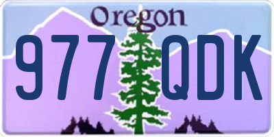 OR license plate 977QDK