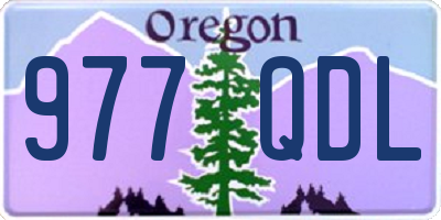 OR license plate 977QDL