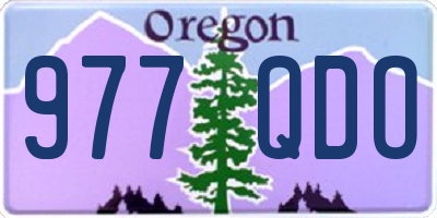 OR license plate 977QDO