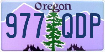 OR license plate 977QDP