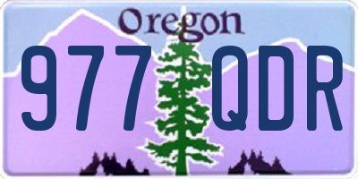 OR license plate 977QDR