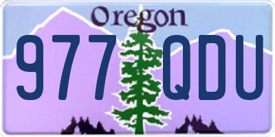 OR license plate 977QDU