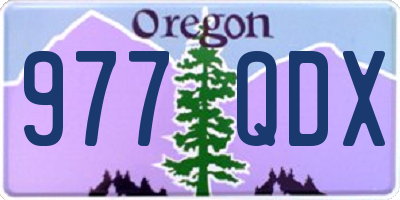 OR license plate 977QDX