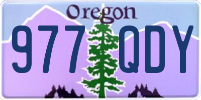 OR license plate 977QDY