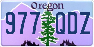 OR license plate 977QDZ