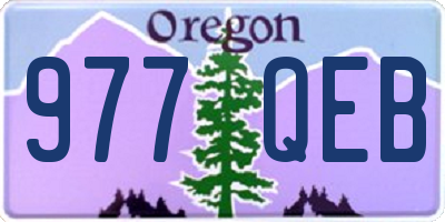OR license plate 977QEB