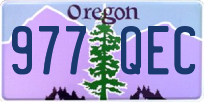 OR license plate 977QEC