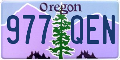 OR license plate 977QEN