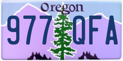 OR license plate 977QFA