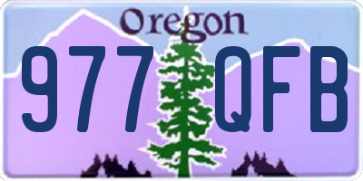 OR license plate 977QFB