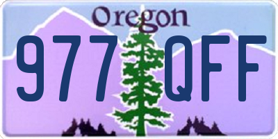 OR license plate 977QFF