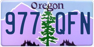 OR license plate 977QFN
