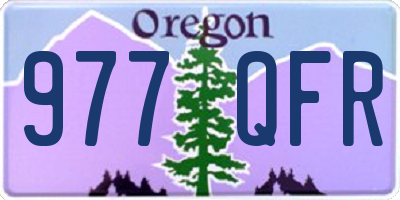 OR license plate 977QFR