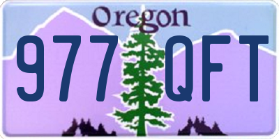 OR license plate 977QFT