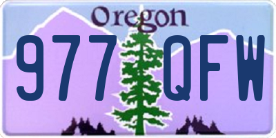 OR license plate 977QFW