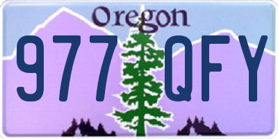 OR license plate 977QFY